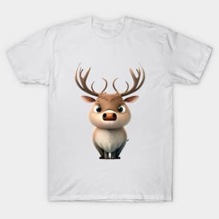 Deer Cute Adorable Humorous Illustration T-Shirt